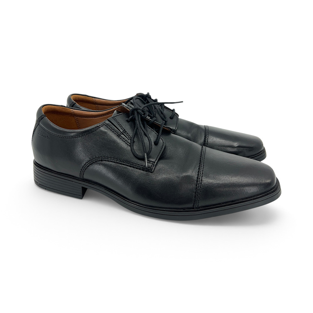 Clarks Men's US 9.5 Wide Black Dress Shoes